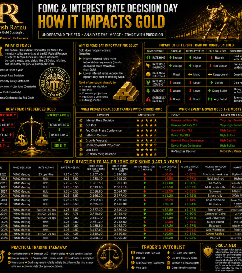How to trade XAUUSD Spot Gold with accuracy on FOMC US Interest Rate Decision Day?