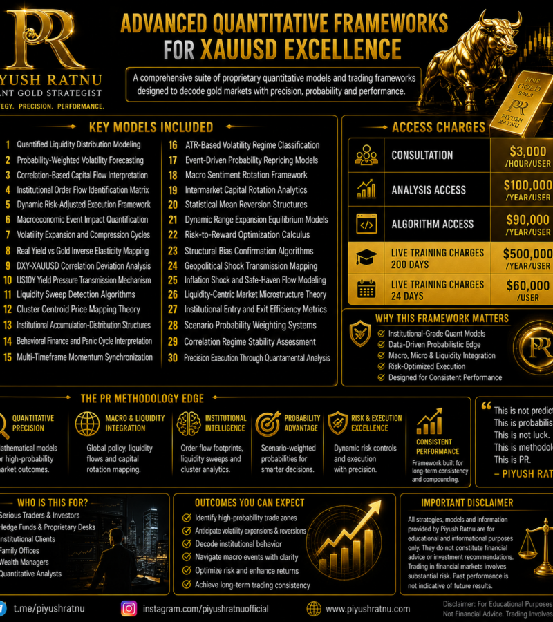 XAUUSD Spot Gold Trading, Algorithms, Quant Strategy Training & Education by Piyush Ratnu