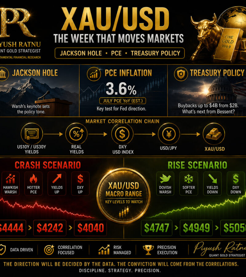 How to trade JACKSON HOLE, PCE, U.S. TREASURY POLICY during last week of August 2026: Trading Scenarios with Economics Based Logics by Piyush Ratnu