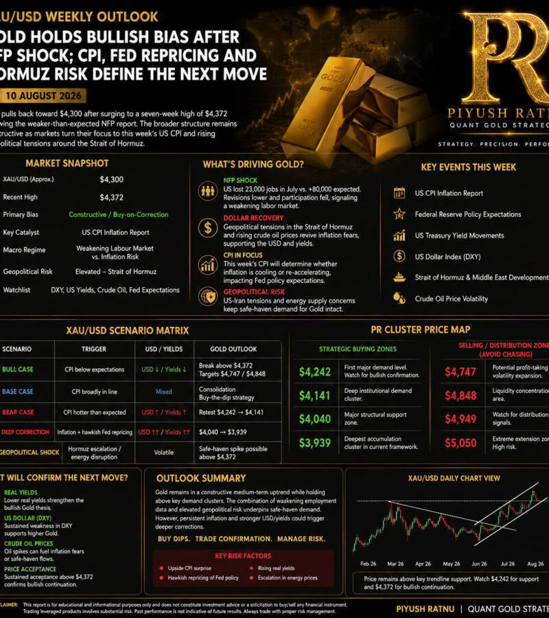 Gold Holds Bullish Bias After NFP Shock; CPI, Fed Repricing and Hormuz Risk Define the Next Move