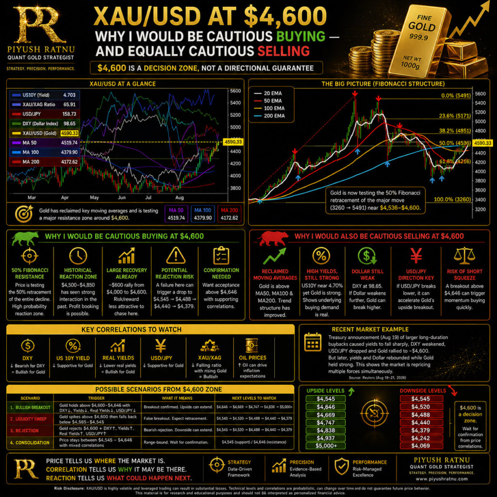 buy or sell 4600 xauusd gold analysis price projection most accurate piyush ratnu