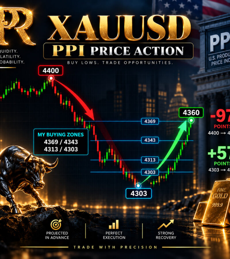 How I Navigated XAU/USD’s Post-PPI Crash: From $4,400 to $4,303 and Back Toward $4,360